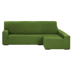 Martina Home Tunez Funda Elástica para Sofá Chaise Longue, Brazo Derecho, Color Verde, Tamaño Desde 240 a 280 cm