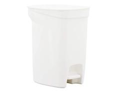 Tramontina Papelera de plástico con Pedal (10 L), Blanco, 10-Litre