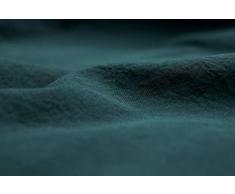 L1NK STUDIO Sabana encimera Lisa Cama 200 cm (290X280cm) 100% algodón (Percal 200 Hilos) Teal