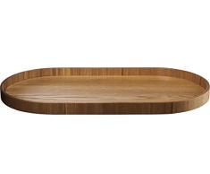 ASA Wood 53695970 - Bandeja ovalada de madera de sauce, marrÃ³n, tamaÃ±o: 44 x 22,5 x 2,4 cm