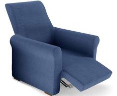 PETTI Artigiani Italiani Azul, Relax, Funda Sillon Elastica, 100% Made in Italy, 80 a 100 cm