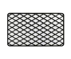 Tapis DÃ©co Alfombra Decorativa de Entrada Rectangular â PVC Negro â 34Â x 58Â cm