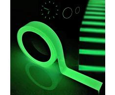N/S Cinta Luminosa, Cinta Fluorescente Verde, Cinta Luminosa Impermeable de 10 m, para Pasos, Ventanas, Decoración del Hogar, Señales de Seguridad Nocturna
