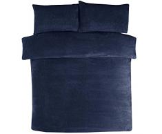 Sleepdown Teddy - Juego de Funda de edredÃ³n con Fundas de Almohada, Color Azul Marino, cÃ¡lido, cÃ¡lido, sÃºper Suave, 220 cm x 230 cm
