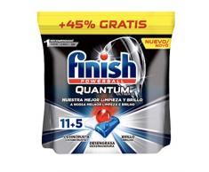 Finish Lavavajill.Deterg.4En1 Quantum 11+5=16 Past.Ultimat Detergente, Multicolor, 34 Unidad
