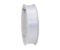 C.E, pattberg präsent 25 mm 25 m de cinta de raso de doble cara, blanco