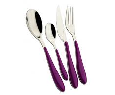 Bugatti Gioia - Cubertería de 24 Piezas, Color Morado