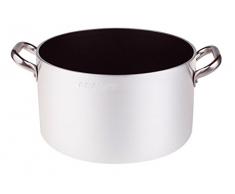 Ollas Agnelli Platinum Alta Cazuela, de Aluminio, con 2 Asas en Acero Inoxidable, Plata, 32 cm