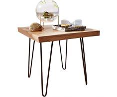 Wohnling WL5.651 Mesa Auxiliar, Madera Maciza, marrón, 50x47x50 cm
