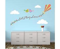 Walplus Adhesivos de pared Eat PLAY AMOR extraÃble Autoadhesivo Arte Mural ADHESIVOS VINILO DECORACIÃN HOGAR BRICOLAJE Living Oficina Dormitorio Decor papel pintado HABITACIÃN INFANTIL REGALO, blanco