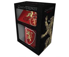 Game of Thrones GP85143 Lannister - Juego de taza, posavasos y llavero, multicolor