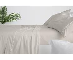 Burrito BlancoâSÃ¡banas de algodÃ³n, Cama de 90 (+ Medidas Disponibles)âTacto SuaveâDiseÃ±o 620, Beige