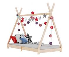 vidaXL Marco de Cama Infantil de Madera de Pino Maciza 90 x 200 cm