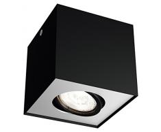 Philips myLiving Foco 5049130P0 - Punto de luz con 1 bombilla LED, 4.5 W, 500 lm, color negro
