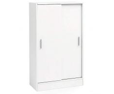 Wohnling WL5.817 - Armario de Madera (60 x 107,5 x 28,5 cm), Color Blanco