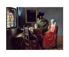 PÃ³ster de Jan Vermeer Van Delft La copa de vino grande para pared