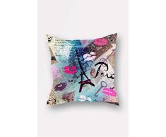 Lulu Home - Funda de Almohada, Multicolor, 45 x 45 cm