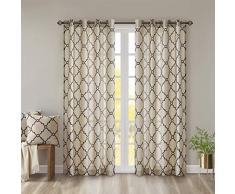 Madison Park Saratoga - Cortina para Ventana de Patio, 100 x 84, Color Negro