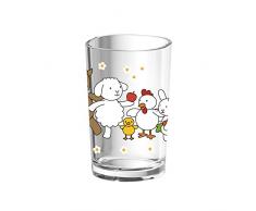 Emsa Farm Family 2029844 Vaso para Niños, 0.2 L, Cristal, Transparente