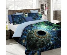 KI-OSA Cubierta de edredón con impresión digital de cobertura completa,250x200cm, KIO636, 100 % Algodón, KIO 636, DOBLE