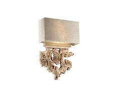 Ideal Lux PETER AP2 iluminación de pared Apto para uso en interior Madera E14 - Lámpara (Cepillado, 2 bombilla(s), E14, IP20, Madera)