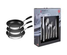 Zwilling - SartÃ©n 65249 by Cornelia Poletto, de acero 18/10, Acero 18/10. plÃ¡stico, acero inoxidable, 20cm + 24cm + 28cm & Nova - Set de cubiertos de mesa, 42 piezas, acero inoxidable, 35 x 25 x 10 cm