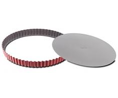 Tefal j1641514 Molde para Tarta (con Fondo extraÃ­ble, Acero, Rojo, 28 cm