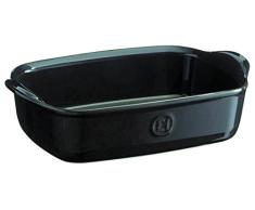 Emile HenryÂ - Plato individual de cerÃ¡mica para horno, cerÃ¡mica, carbÃ³n, 22 x 14 x 6 cm