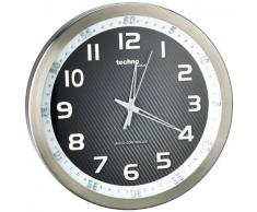 Technoline WT 8970 - Reloj de Pared, Color Aluminio Y Negro