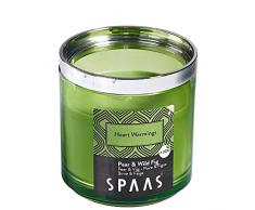 Spaas - Vela aromÃ¡tica en Cristal Modular, Cera de parafina, Verde Primavera, 76 mm de Profundidad x 76 mm de Altura