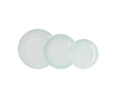 Bidasoa Infiniti Infinit Vajilla de Porcelana Completa Moderna 18 Piezas Llanos hondos |6 Platos Postre, Verde, Estandar