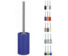 Spirella 10,5 x 10,5 x 42,0 cm, Azul colección Tube, Escobilla para el Inodoro, Gres