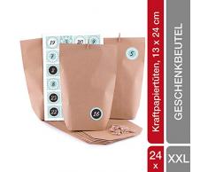 Pajoma Calendario de Adviento, Papel de estraza, Pattern, 13Â x 24Â cm