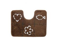 Sealskin Alfombra de BaÃ±o Contorno Inodoro Tack, 45 x 60 x 1.5 cm, AlgodÃ³n, MarrÃ³n