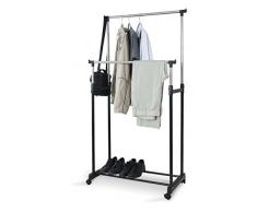 Logo grande doble Domopak la ropa para raíl de cortina con forma de zapato de tacón estante de almacenamiento