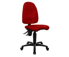 Topstar Point 40 Silla giratoria de Oficina, Tela, Rojo, 54 x 49 x 101 cm