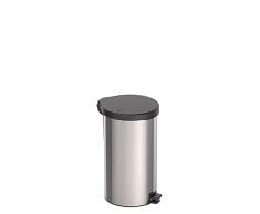 Tramontina 94538720 - Cubo de basura y basura con pedal, acero inoxidable y tapa de plástico, 20 litros de diámetro x 47,5 cm de alto, 94538720