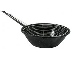 Esmaltaciones La Estrella Jaspeada - Sartén Honda con cestillo, 24 cm
