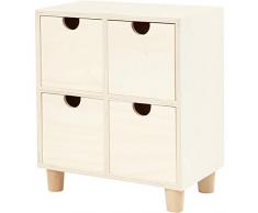 Creativ CÃ³moda de cajones Muebles pequeÃ±os, Madera reconstituida, Talla Ãºnica