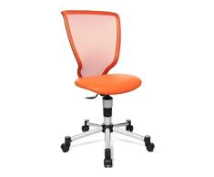Topstar Titan Junior Silla giratoria Infantil, Algodón, Naranja, 40 x 44 x 98 cm