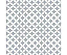 Venilia Lámina adhesiva | Monica gris Estampado retro | 67,5cm x 1,5m, Espesor 95μ | Vinilo autoadhesivo para muebles o cocina, decorativas papel pintado pared | PVC sin ftalatos | Fabricado en UE