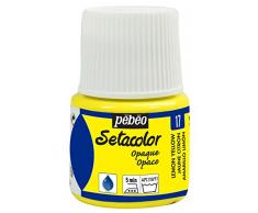Pebeo Setacolor - Pintura para tela (opaca, 45 ml), color amarillo