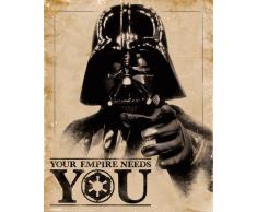 Pyramid International Star Wars Classic (Your Empire Needs You) – Mini Póster de 40 x 50 cm, plástico/Vidrio, Multicolor, 40 x 50 x 1,3 cm