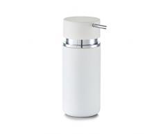 Zeller Rubber Dispensador de jabón líquido, cerámica, Blanco, 6.6 x 16 x 6.6 cm
