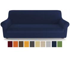 PETTI Artigiani Italiani Azul, 2 Plazas, Funda de Sofa Elastica, 100% Made in Italy, Tela Lineal, (110 a 150 cm)