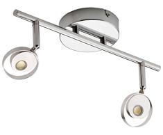 Els Banys Regleta de dos focos LED cromo E27, 35 x 11 cm