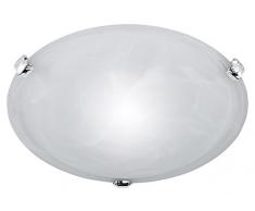 Trio 6105011-01 - Plafón LED, 1 luz E27, IP20, SMD, max. 40 W, 230 V, color níquel mate