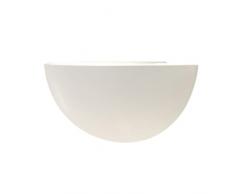 SLV 148013 - Lámpara de pared (GL 101, de yeso semicircular con pintura de pared y acero, E14, 230 V, máx. 40 W), color blanco