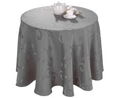 CALITEX Mantel Damasco Revestido Madigan Gris Redondo 170