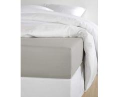 De Witte Lietaer Olivia - Sábana Bajera Ajustable (180 x 200 x 30 cm, algodón Peinado), Color Gris Claro